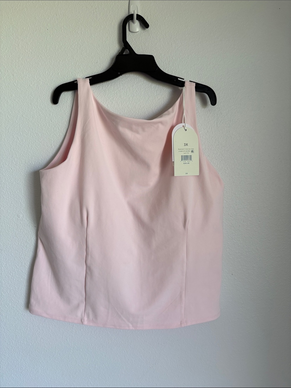 Soft Light Pink Sleeveless Tank Top 3X women